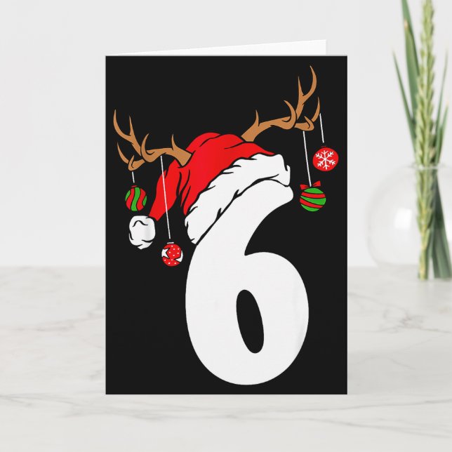 Carte 6 7 Six Seven Gen Z Alpha Meme Argot Joyeux Noël (Devant)