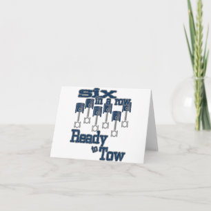 Carte 6 alignés prêts à remorquer camion diesel Fête des