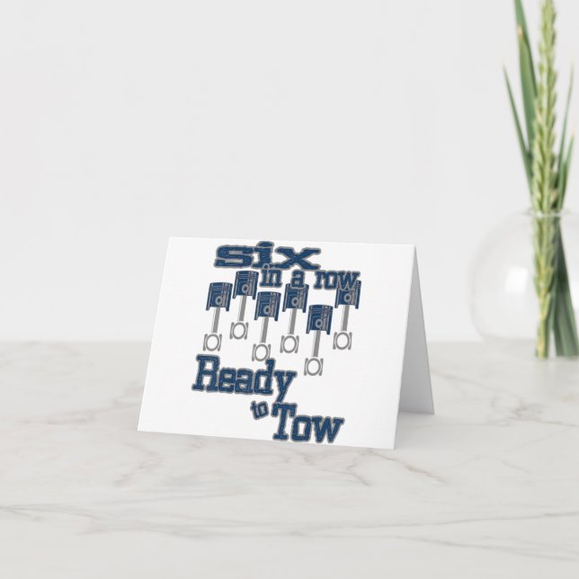 Carte 6 alignés prêts à remorquer camion diesel Fête des (Devant)