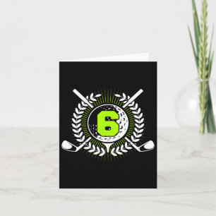 Carte 6 Anniversaire Fête Sport Golf 6 Ans Pour Enfants