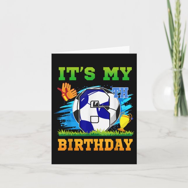 Carte 6 Ans Garçon C'Est Mon 6ème Anniversaire Thème De  (Devant)