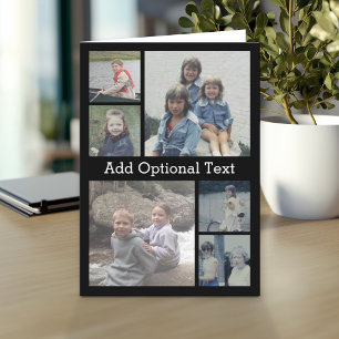 Carte 6 Collage de photos Texte facultatif — CAN Edit Co