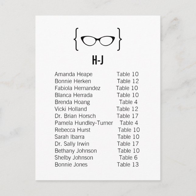 Carte 6 Lunettes Geeky Carte postale Carte postale (Devant)