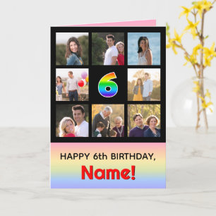 Carte 6e anniversaire : Arc en ciel amusant #, photos pe