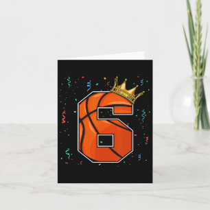 Carte 6e anniversaire Bysketbyll Grand nombre 6 ans Garç