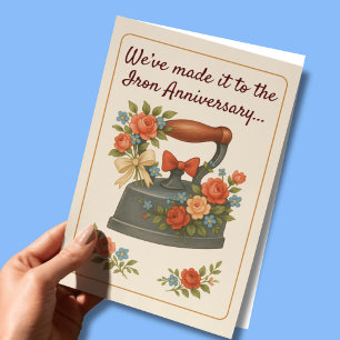 Carte 6e anniversaire mariage fer romantique