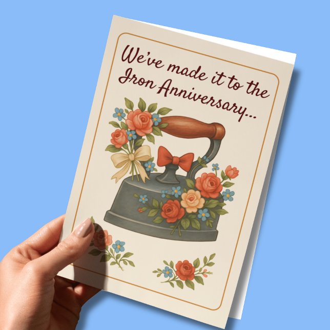 Carte 6e anniversaire mariage fer romantique (Créateur téléchargé)