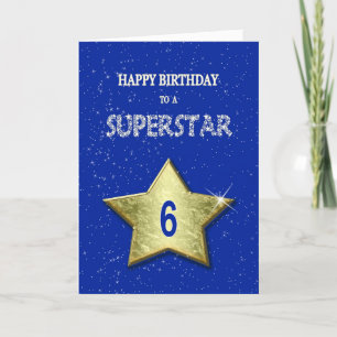 Carte 6e anniversaire pour une superstar