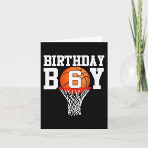 Carte 6e anniversaire Sport 6 ans Basketball 6 garçons K