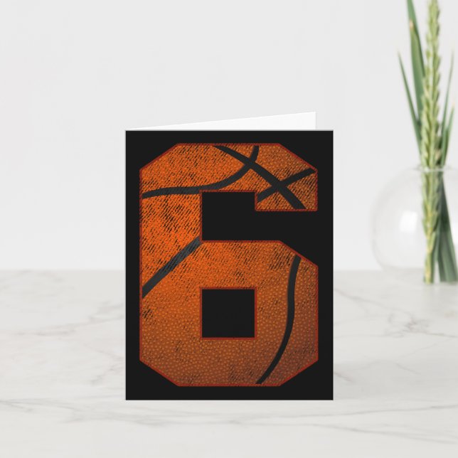 Carte 6e fête d'anniversaire Six 6 ans Bysketbyll Annive (Devant)