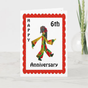 Carte 6ème anniversaire heureux