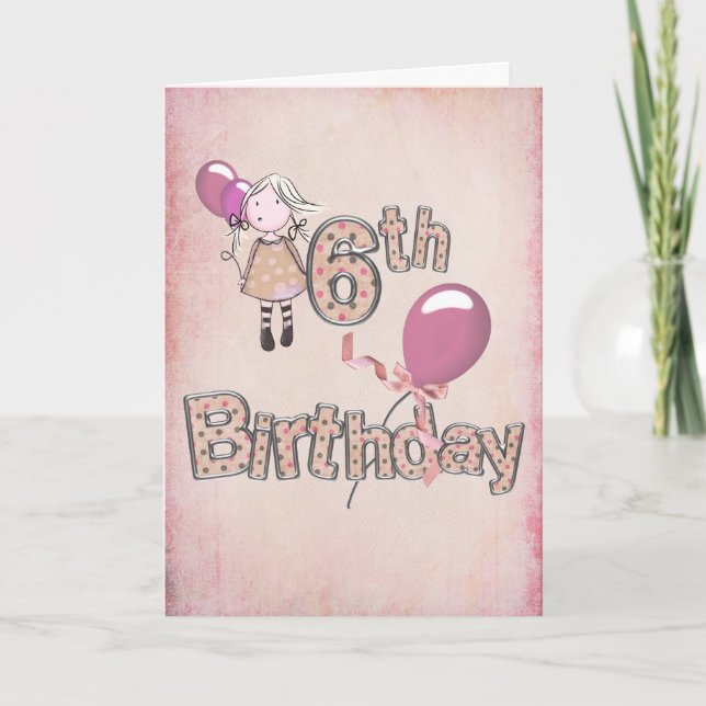 Carte 6th Birthday (Devant)