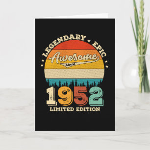 Carte 70 ans Awesome depuis 1952 70e anniversaire Cadeau