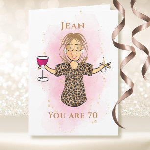Carte 70 ans et Fantastique Femme drôle 70e anniversaire
