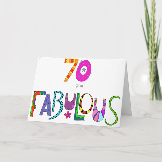 Carte 70 et fabuleux 70e anniversaire (Devant)