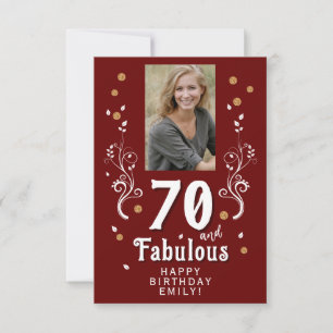 Carte 70 et fabuleux Foliage Rouge 70e anniversaire Phot