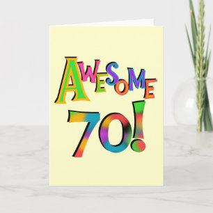Carte 70 superbes T-shirts et cadeaux d'anniversaire