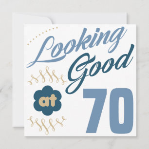 Carte 70e anniversaire à l'air bon