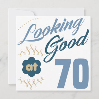 Carte 70e anniversaire à l'air bon