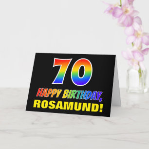 Carte 70e anniversaire : Bold, amusant, simple, arc-en-c