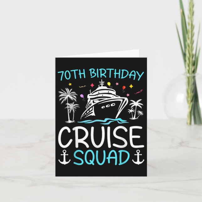 Carte 70e Anniversaire Cadeaux d'Escouade de Croisière 2 (Devant)