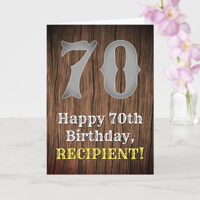 Carte 70e anniversaire : Country Western Inspecred Look (Orchidée)