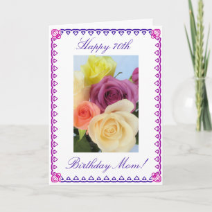 Carte 70e anniversaire de maman