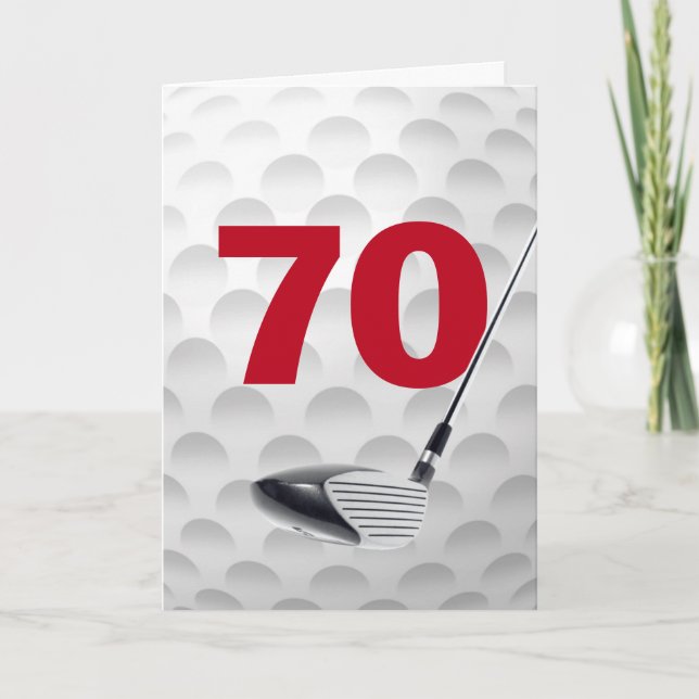 Carte 70e anniversaire Golf Ball Design (Devant)