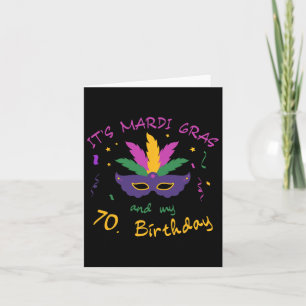 Carte 70e anniversaire Mardi Gras Célébration du carnava