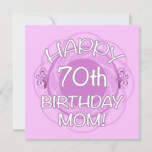 Carte 70e anniversaire pour maman