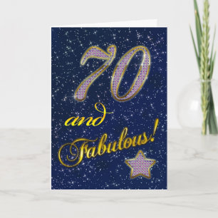 Carte 70e anniversaire pour quelqu'un Fabulous