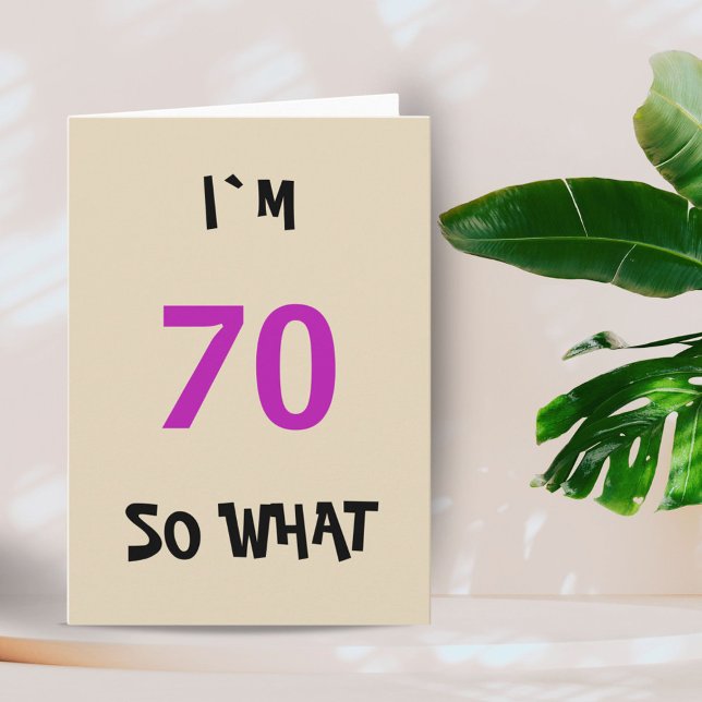 Carte 70e anniversaire pour son humour (Créateur téléchargé)