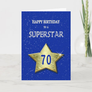 Carte 70e anniversaire pour une superstar