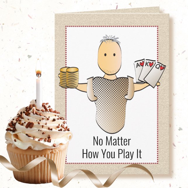 Carte 70e Cartoon Homme drôle Dire Jeu Anniversaire (Créateur téléchargé)