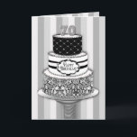 Carte 70e jour de Birthday, 3 White Pattern Cake<br><div class="desc">See other categories including invitations for birthdays and anniversaries with sam/or similar design</div>
