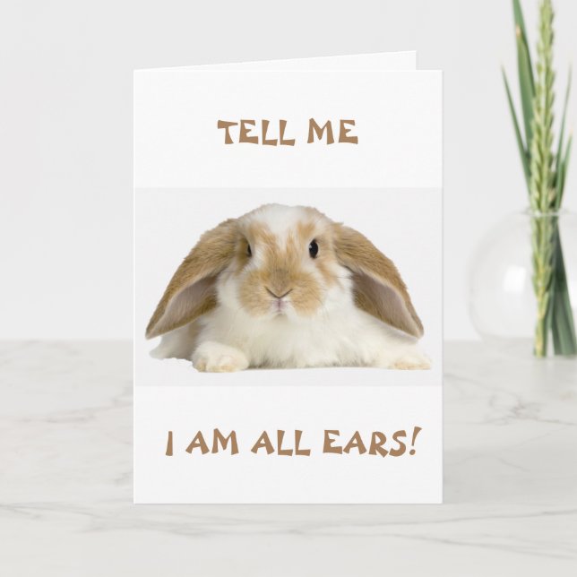 Carte **70th** BIRTHDAY HUMOR FROM *FUNNY BUNNY" Card (Devant)