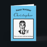 Carte 70th Birthday Retro Cartoon Funny Personalized<br><div class="desc">Say happy birthday and have some fun with this vintage retro style birthday card card. Easily customized using the template provided.</div>