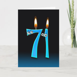 Carte 71e Anniversaire Bougies