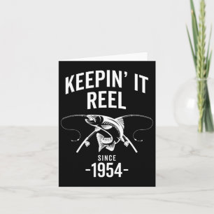 Carte 71e Anniversaire Garder Il Reel depuis 1954 Pêcher