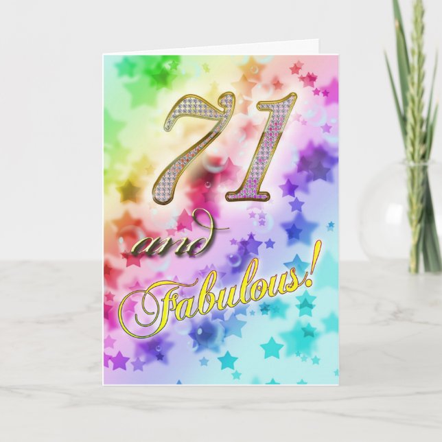 Carte 71e anniversaire pour quelqu'un Fabulous (Devant)