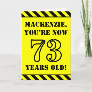 Carte 73e anniversaire : texte de style crayon amusant, 