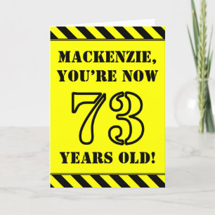 Carte 73e anniversaire : texte de style crayon amusant,