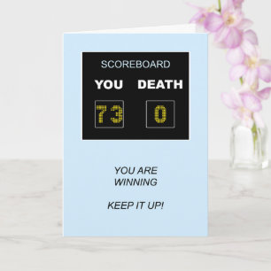 Carte 73e tableau de bord d'anniversaire