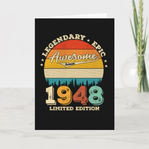 Carte 74 Ans Awesome depuis 1948 74e Anniversaire Cadeau