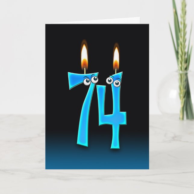 Carte 74e anniversaire bougies (Devant)