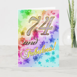 Carte 74e anniversaire pour quelqu'un Fabulous