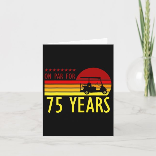 Carte 75 ans Anniversaire Golf Turing Golf 75e B-da (Devant)