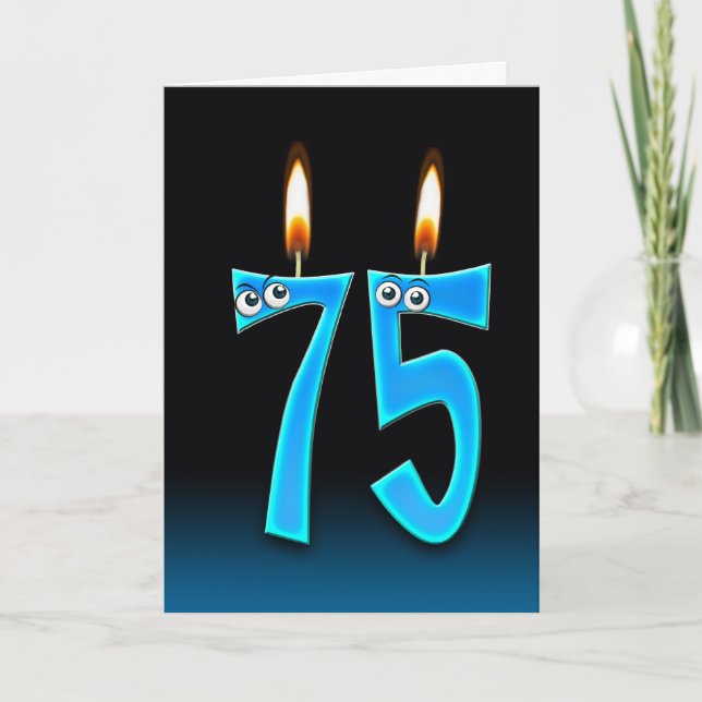 Carte 75e anniversaire bougies (Devant)