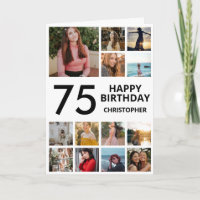 75e anniversaire Collage photo 13 photos noir blan