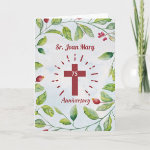 Carte 75e anniversaire de la Croix des nations en couron